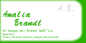 amalia brandl business card